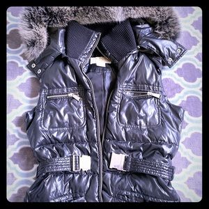 Michael Kors Puffer Vest With Real Fur
